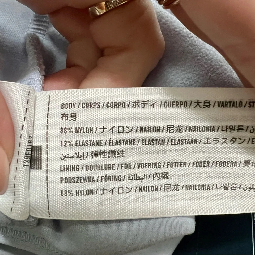 A&F Light Blue Square Neck Bodysuit - Picture 9 of 10